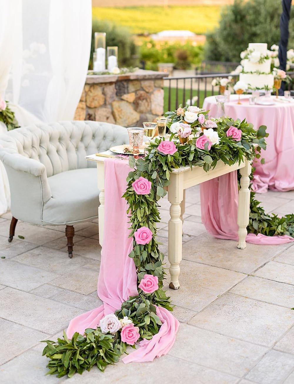 100 PCS Artificial Rose Flowers Foam Bulk Pink Fake Heads DIY Wedding Decor
