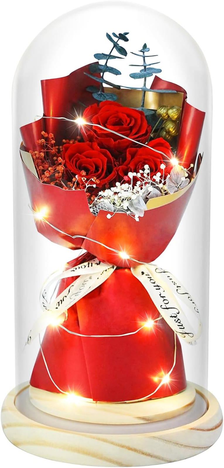 Preserved Flowers Bouquet for Her,Forever Flowers Fresh Bouquet Mothers Day Birt