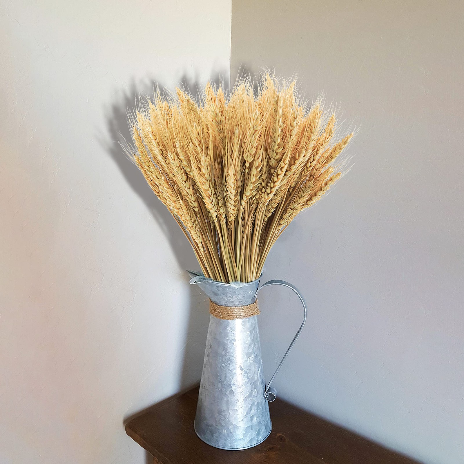 17.7 inches Dried Wheat Stalks, 100 Stems Dried Flowers Natural Wheat