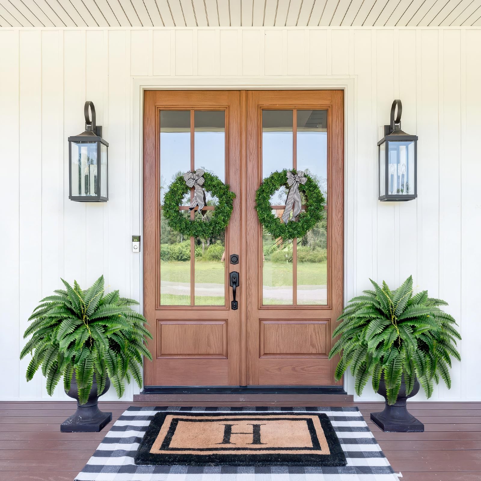 LuceAlberi Artificial Boston Fern Bush –