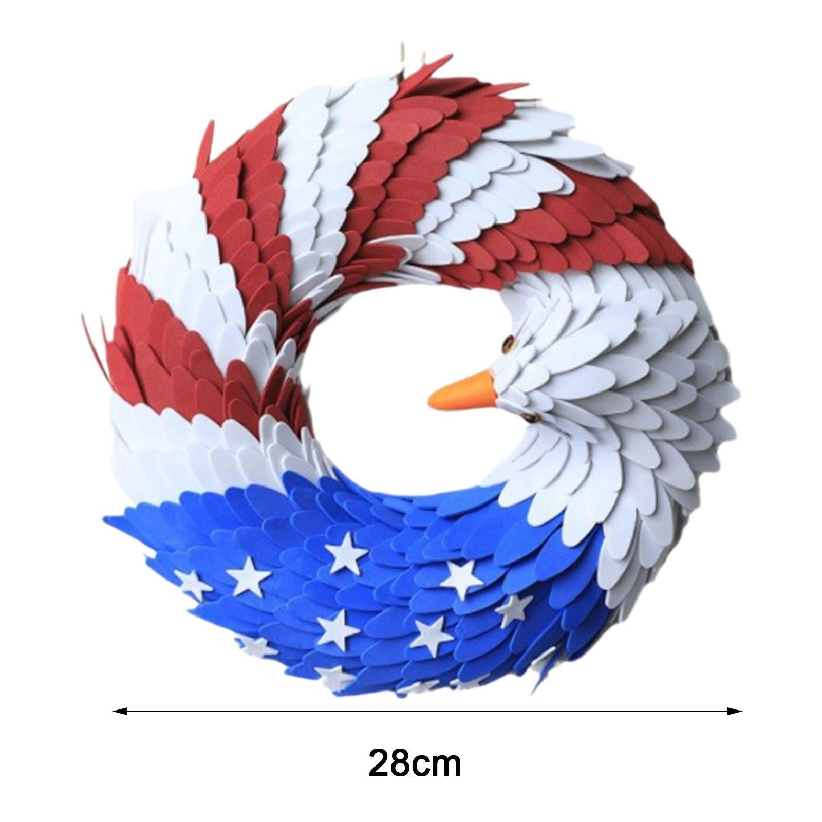 Artificial Wreath Door Sign Club American Eagle 7 Month 4th