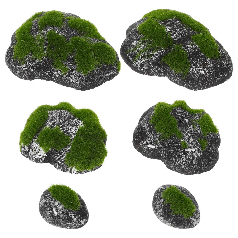 Accessories Moss Covered Rocks Artificial Stone Craft