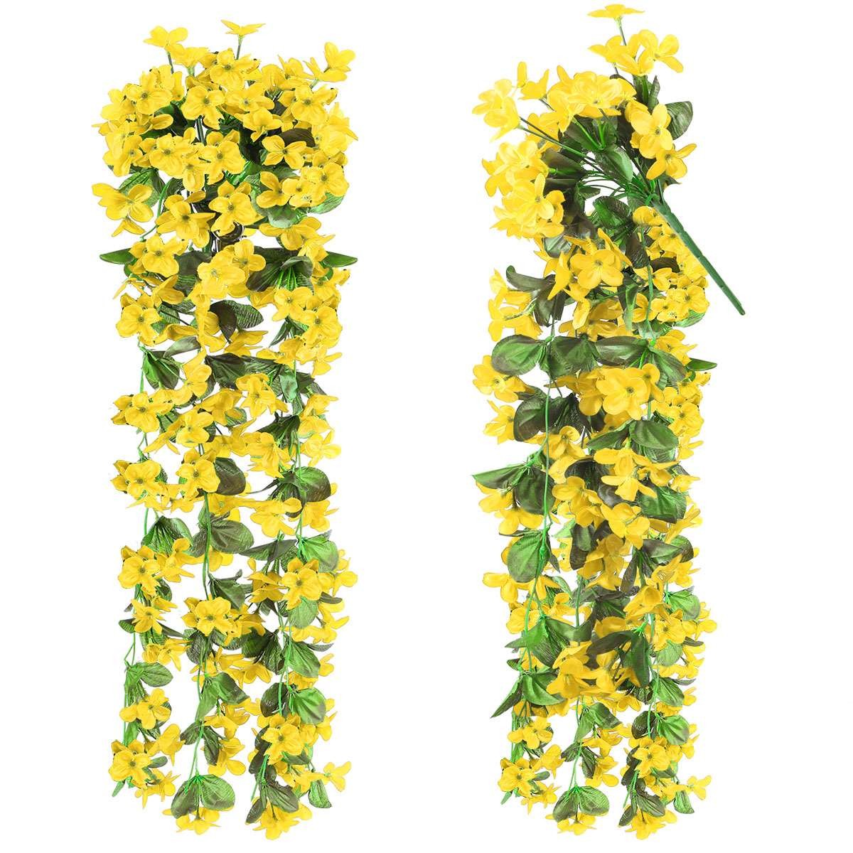 Artificial Fake Hanging Flowers Vine Plant Home Garden Decor Indoor Outdoor US
