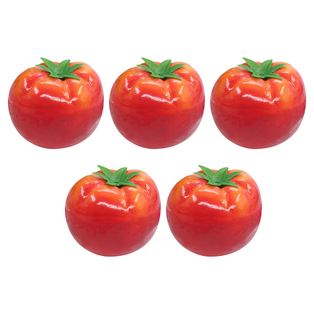 5PCS Fake Cherry Tomatoes Decor Fruit Home Home Party Artificial Fruit for Home