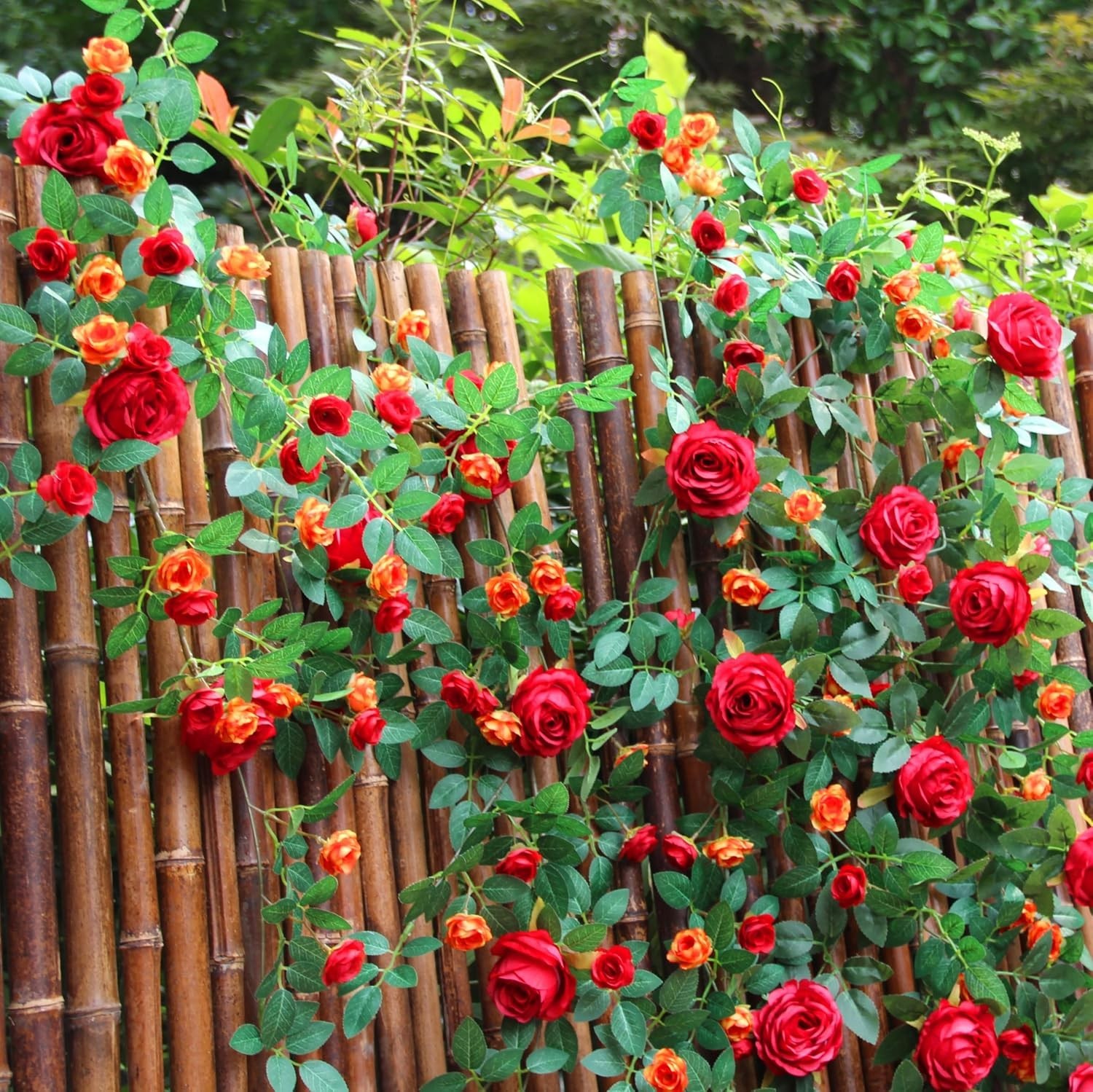 Versatile 2-Piece 12FT Bendable Floral Garland for Indoor & Outdoor Use