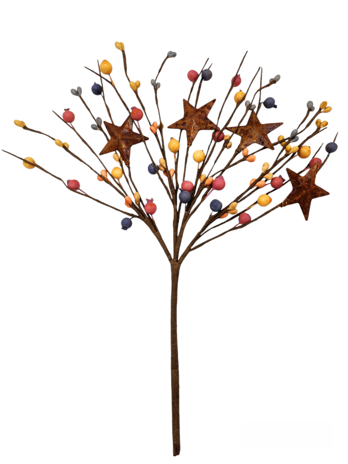 Blue Peach and Yellow Color Berry Picks Artificial Berries Spray Home Decor N612
