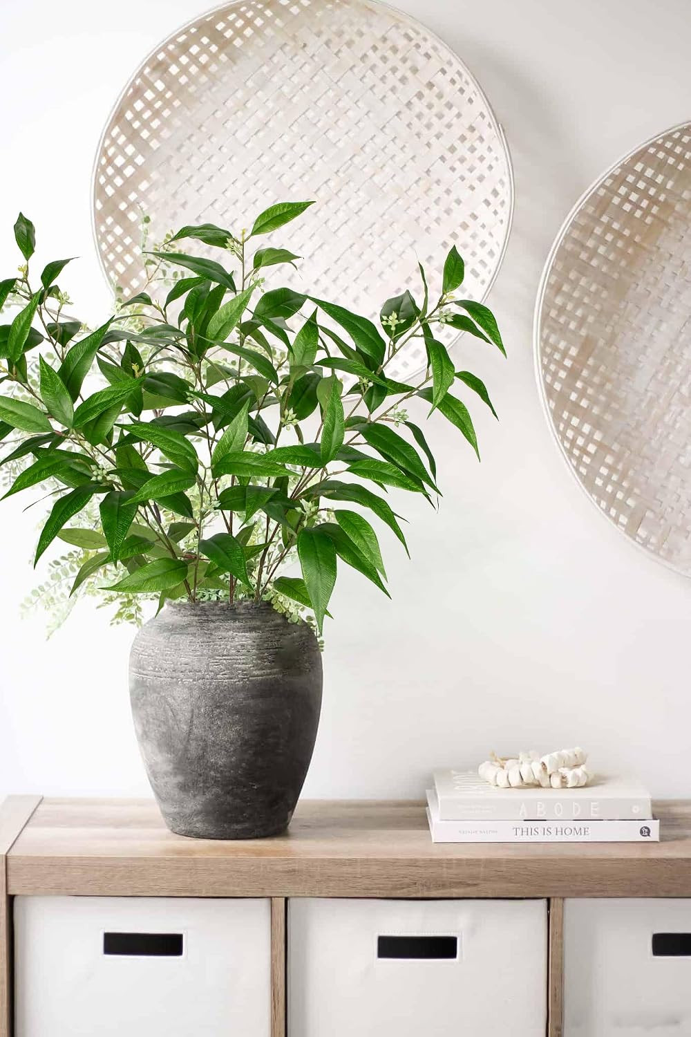 Artificial Eucalyptus Stems with Seeds Real Touch Fake Branches for Vase 3 Packs