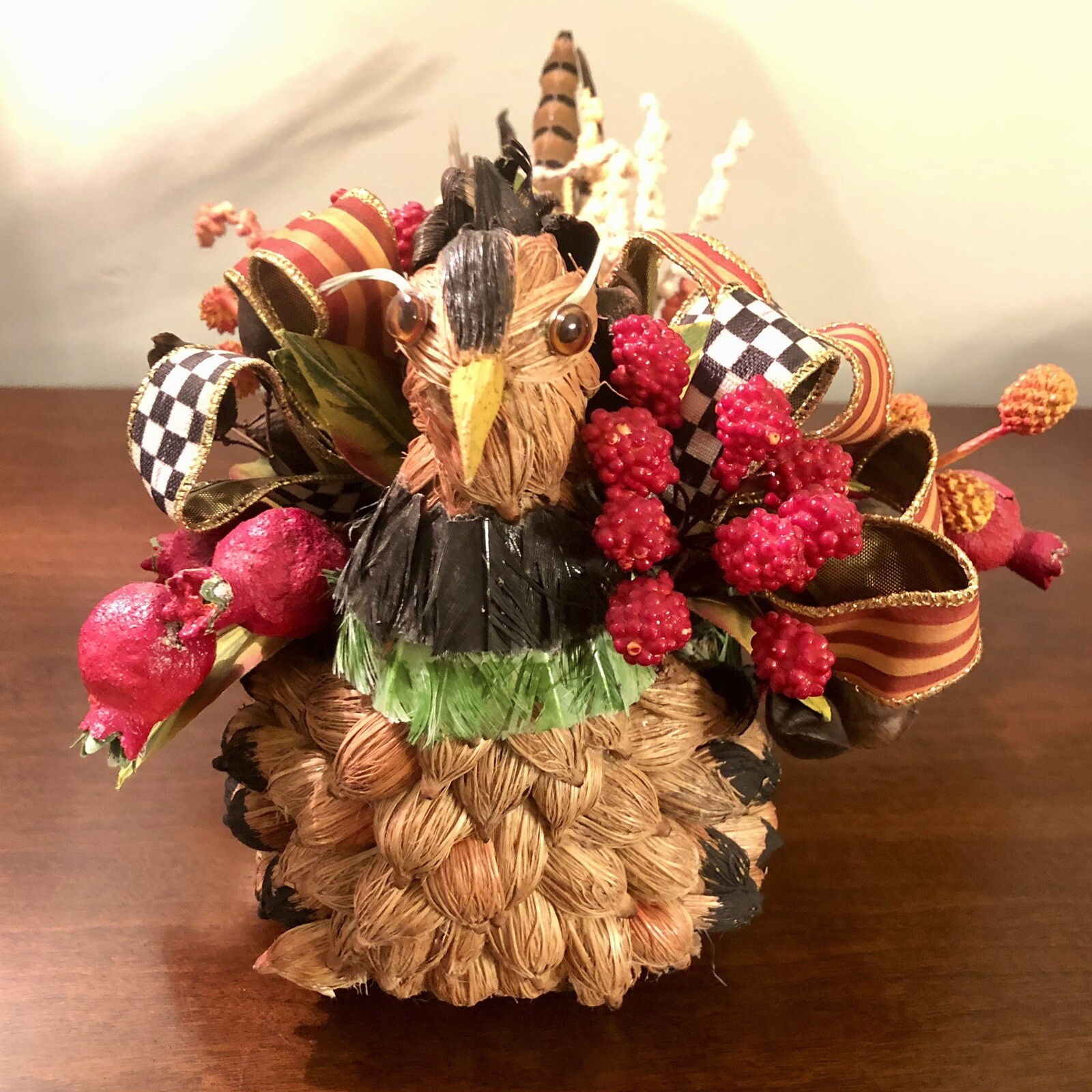 Mackenzie Childs-Bittersweet Pheasant-Centerpiece-Retired-Rare