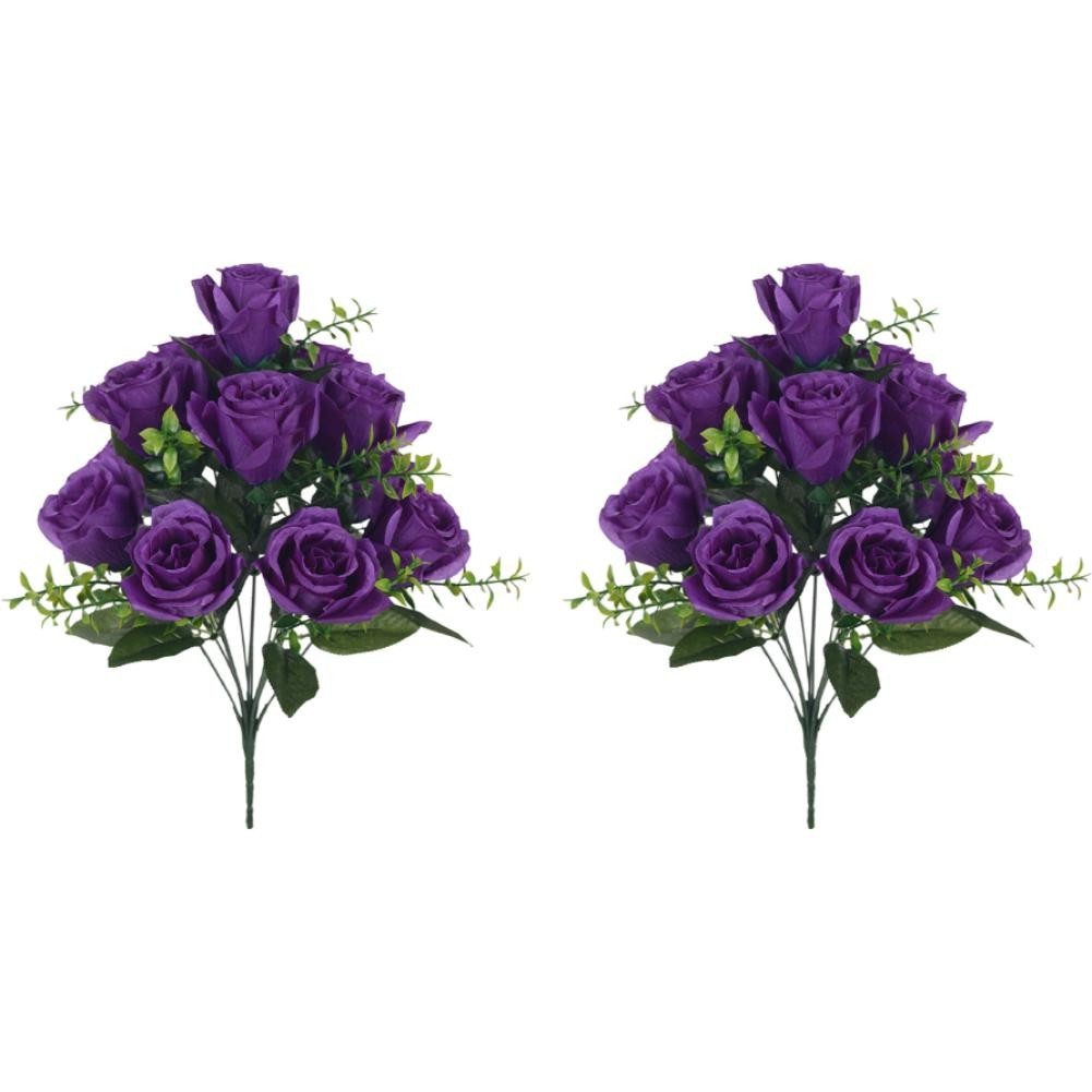 Colorful Silk Rose Flowers Bouquet for DIY Crafts and Event Decorations