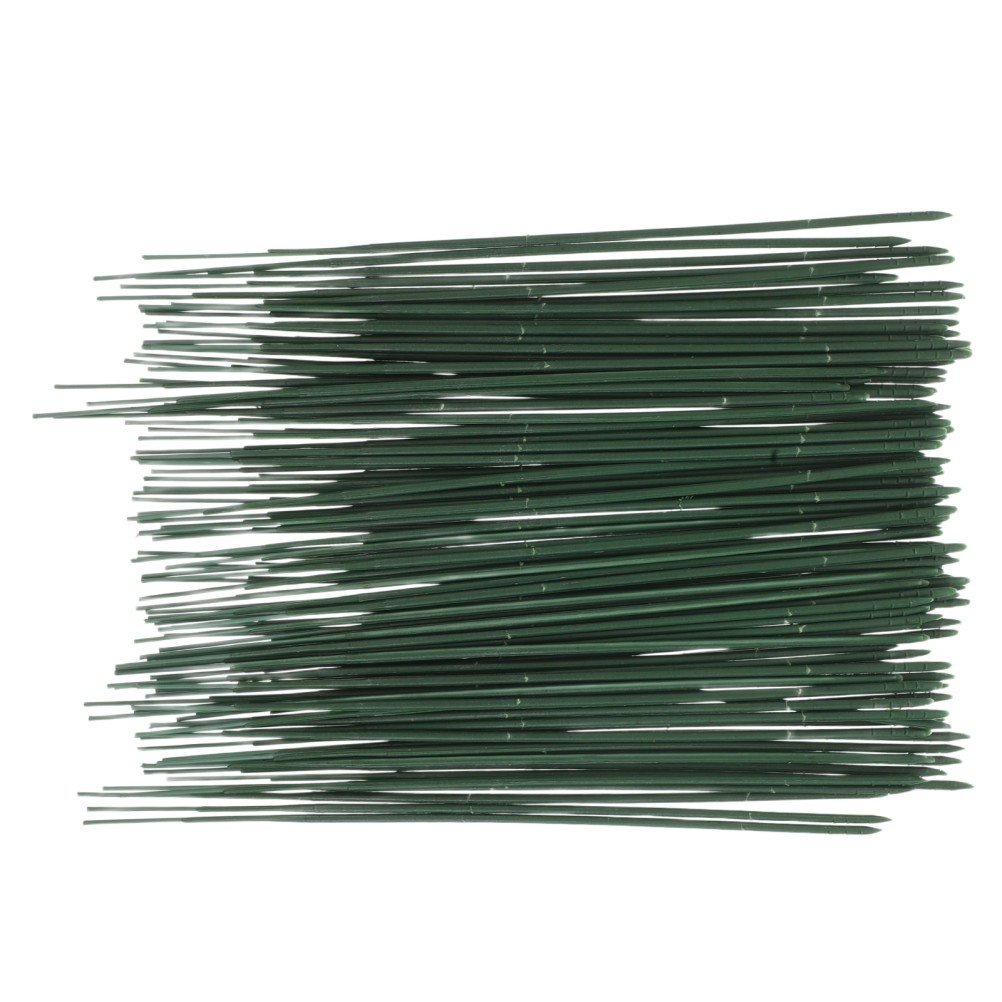 Flexible Green Floral Wire Stems 100Pcs for Crafting Artificial Flowers Home Use