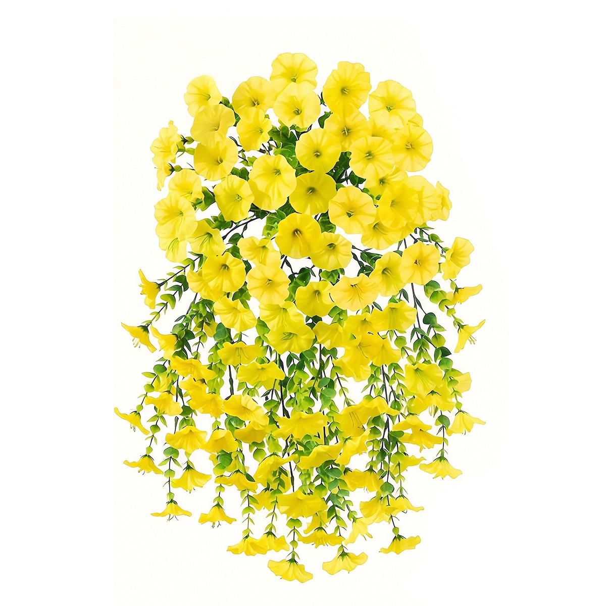 4PCS Artificial Morning Glory Vines UV Resistant Hanging Flowers Outdoor Decor