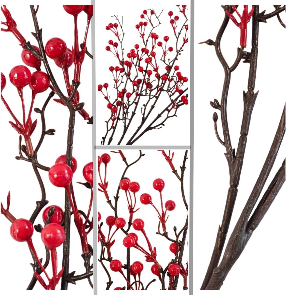 Versatile 27.5 Inch Red Berry Stem Ideal for 2026 Lunar New Celebrations
