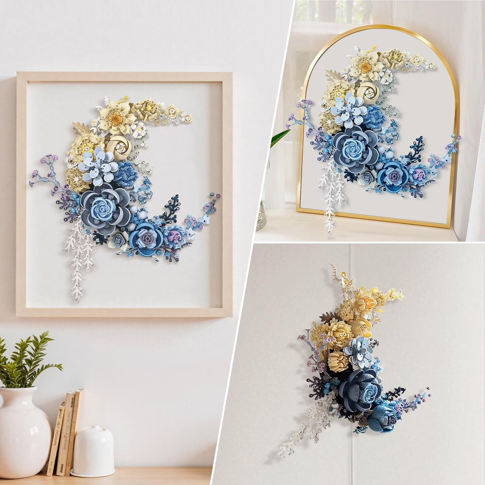 Blue Moon Flower Building Kit, Compatible with LEGO