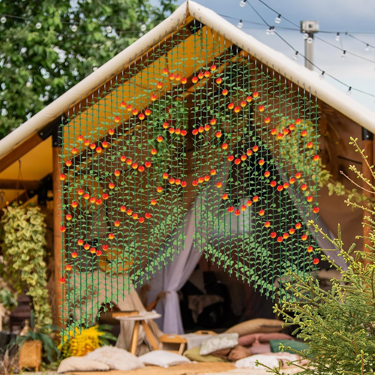 12 Pcs 67 Ft Sukkot Sukkah Hanging Decorations Artificial Pomegranate Garlands w
