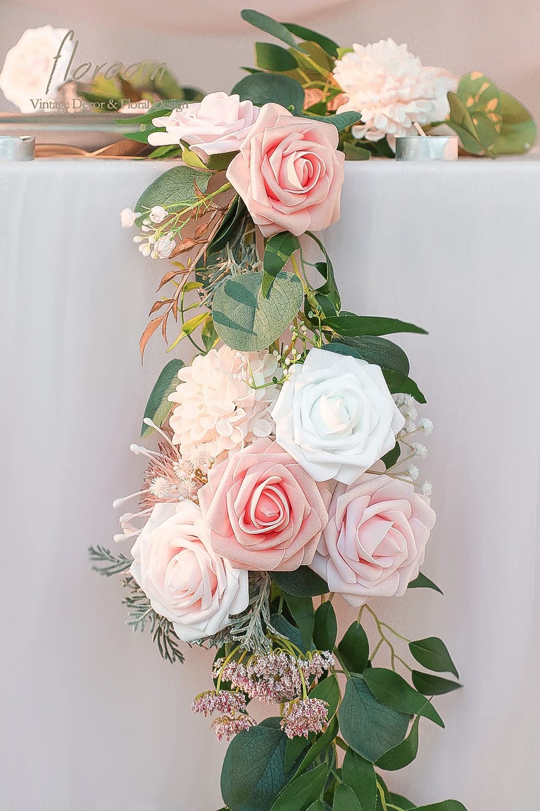 Artificial Flowers 25pcs Real Looking Blush Ombre Colors Foam Fake Roses with…