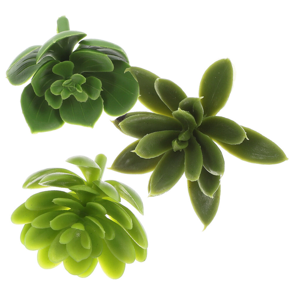 3 PCS Simulated Succulent Snow Decoration Small Plants Succulents Picks