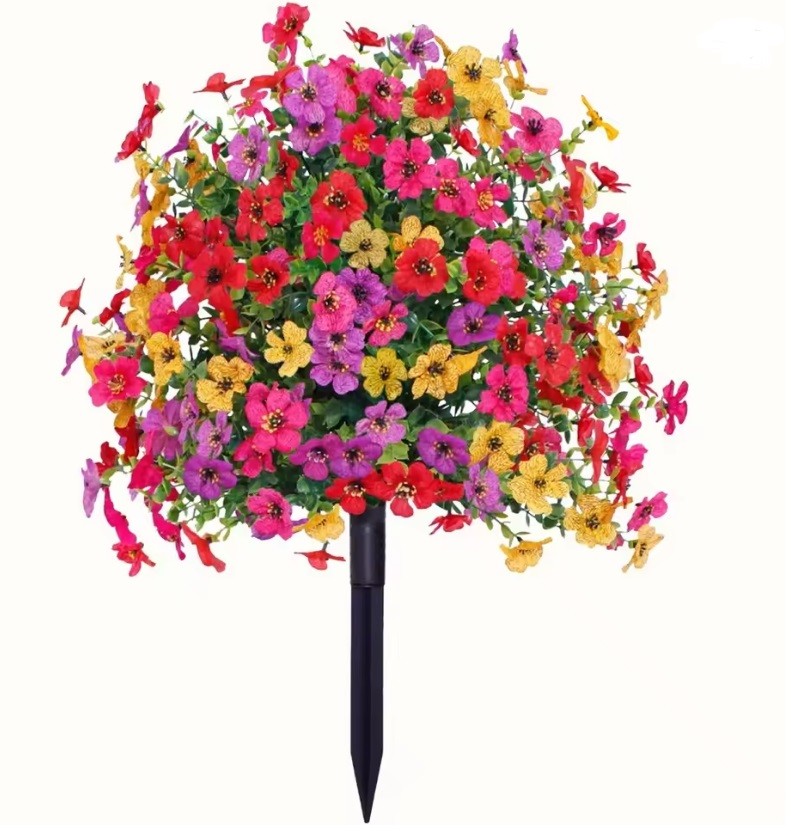 Artificial Flowers for Outdoor Indoor Garden Home Decoration,Plastic Faux Flower