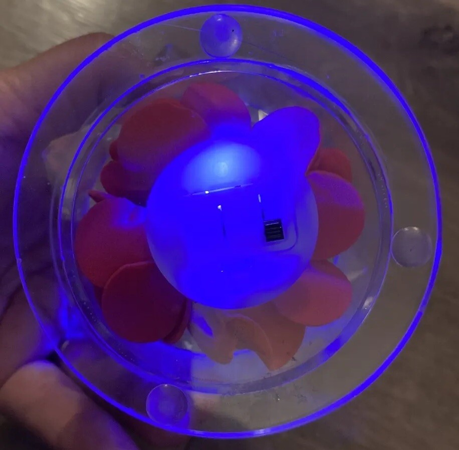 Lotus Flower On Pedestal Crystal Lights Up Changes Colors Spring Summer Beauty