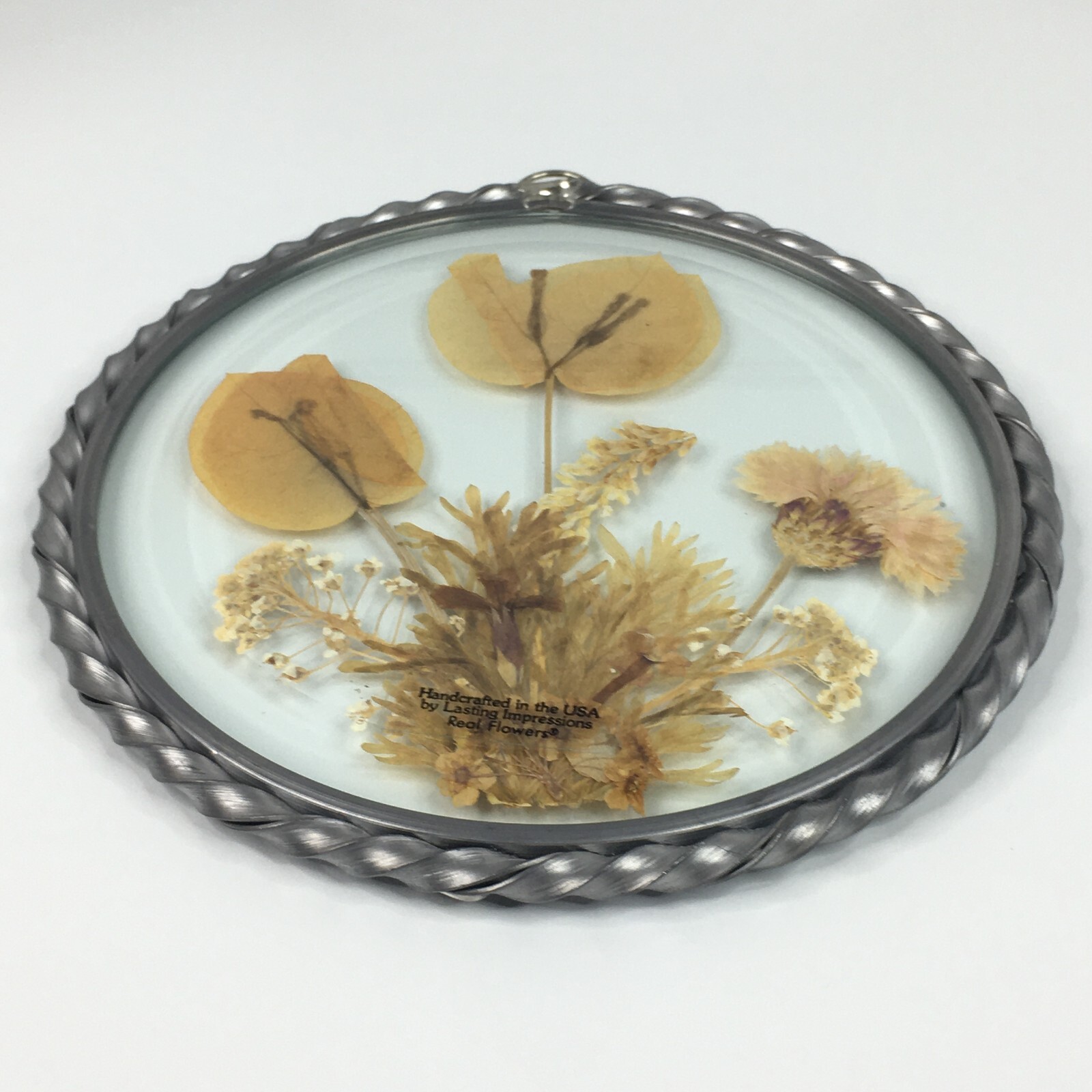 Lasting Impressions Real Flowers Glass Wall Hanging Pressed Flowers USA Floral