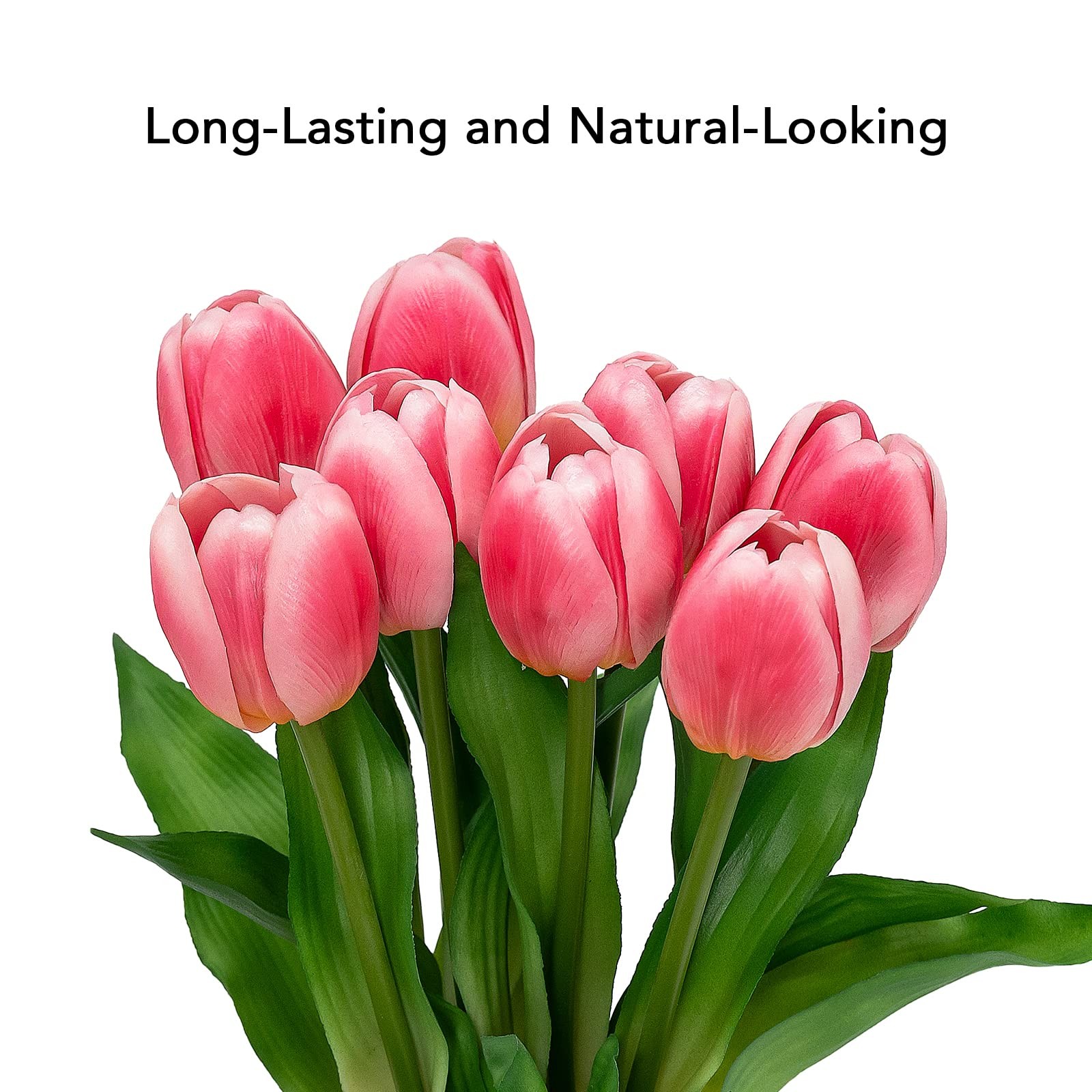 8 PCS Pink Artificial Fake Faux Tulip Flowers Wedding Home Party Decor