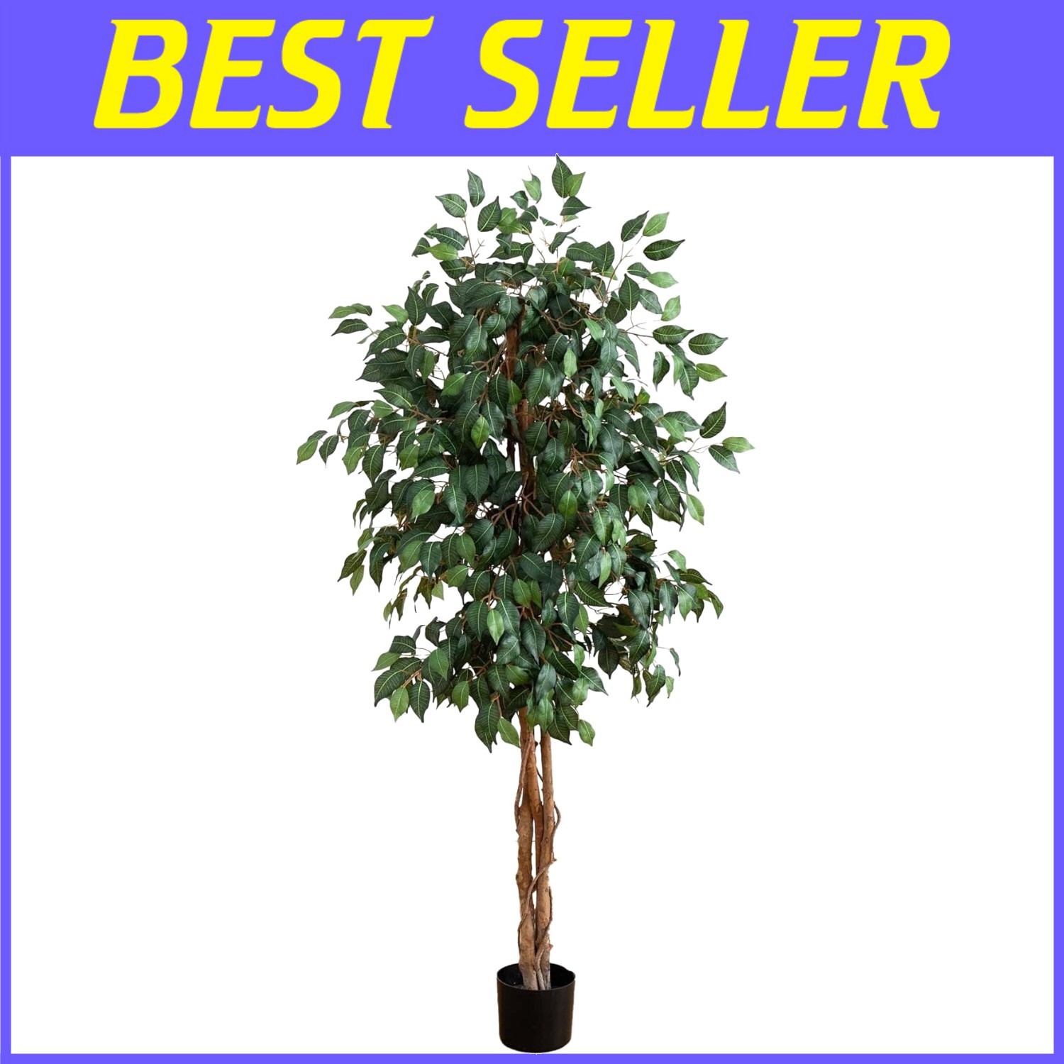 Realistic 5ft Indoor Ficus Tree with Bendable Branches – Perfect for Any Room*