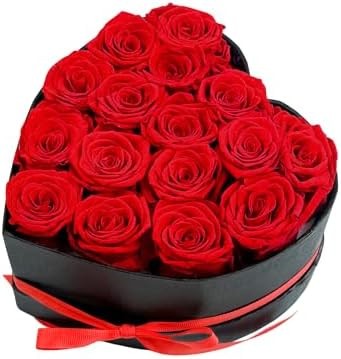 Preserved Roses Heart Shape Box Valentines Day Gifts for Her Mothers Day Forever