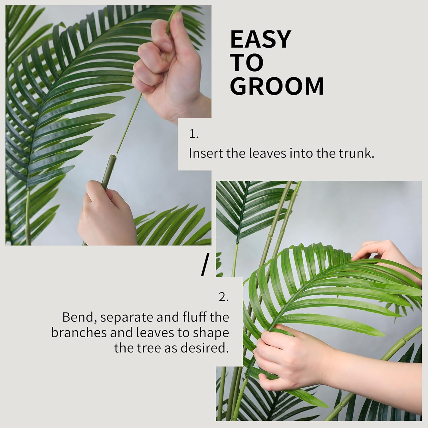 7Ft Areca Palm Tree 2-Pack – Lifelike Faux Silk Indoor/Outdoor Decor