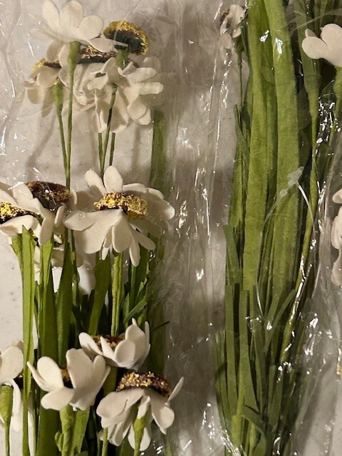 Lot 5 new White Flower Stems