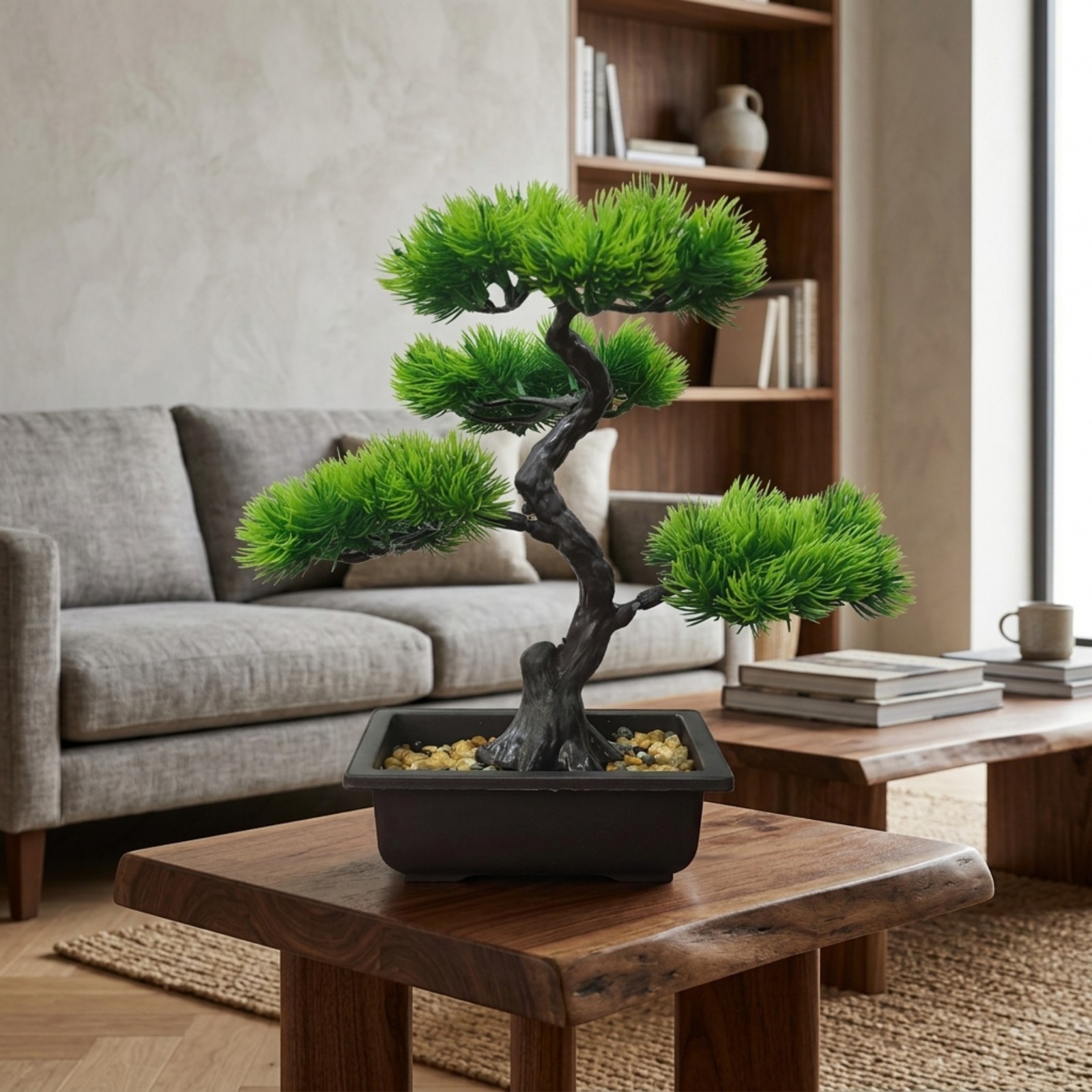Artificial Bonsai Pine Tree in Pot Fake Plant Home Office Decor 30cm