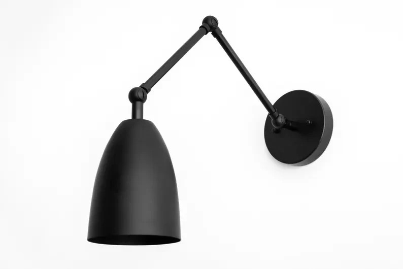 Brass Wall Light – Swing Arm Sconce – Brass Light Fixture – Adjustable Sconce –