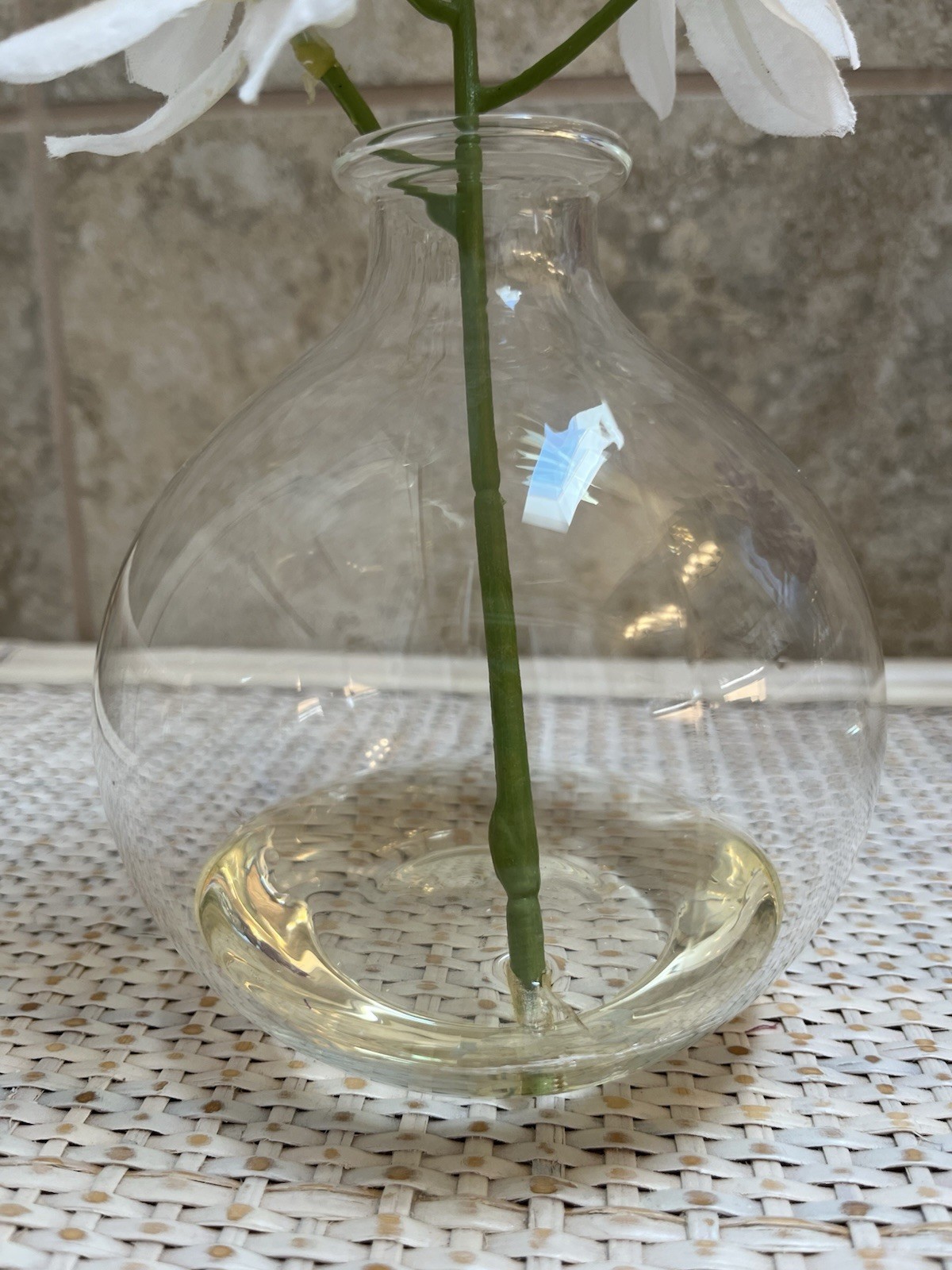 Nearly Natural 9-in Phalaenopsis Artificial Orchid in Vase – Set of 3
