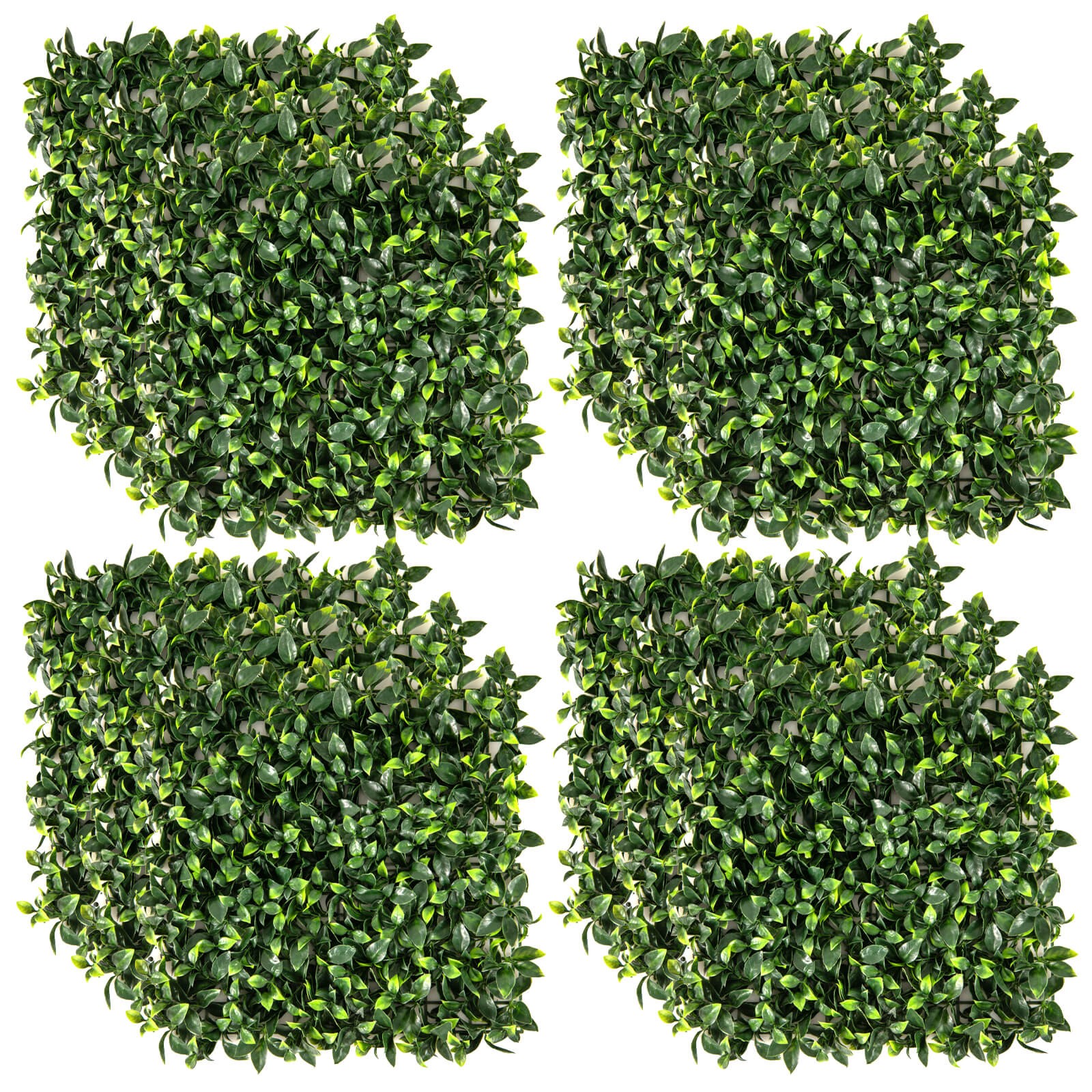 12 Pcs 20″ x 20″ Faux Topiary Gardenia Shrub Grass Panels w/Insertable Branches