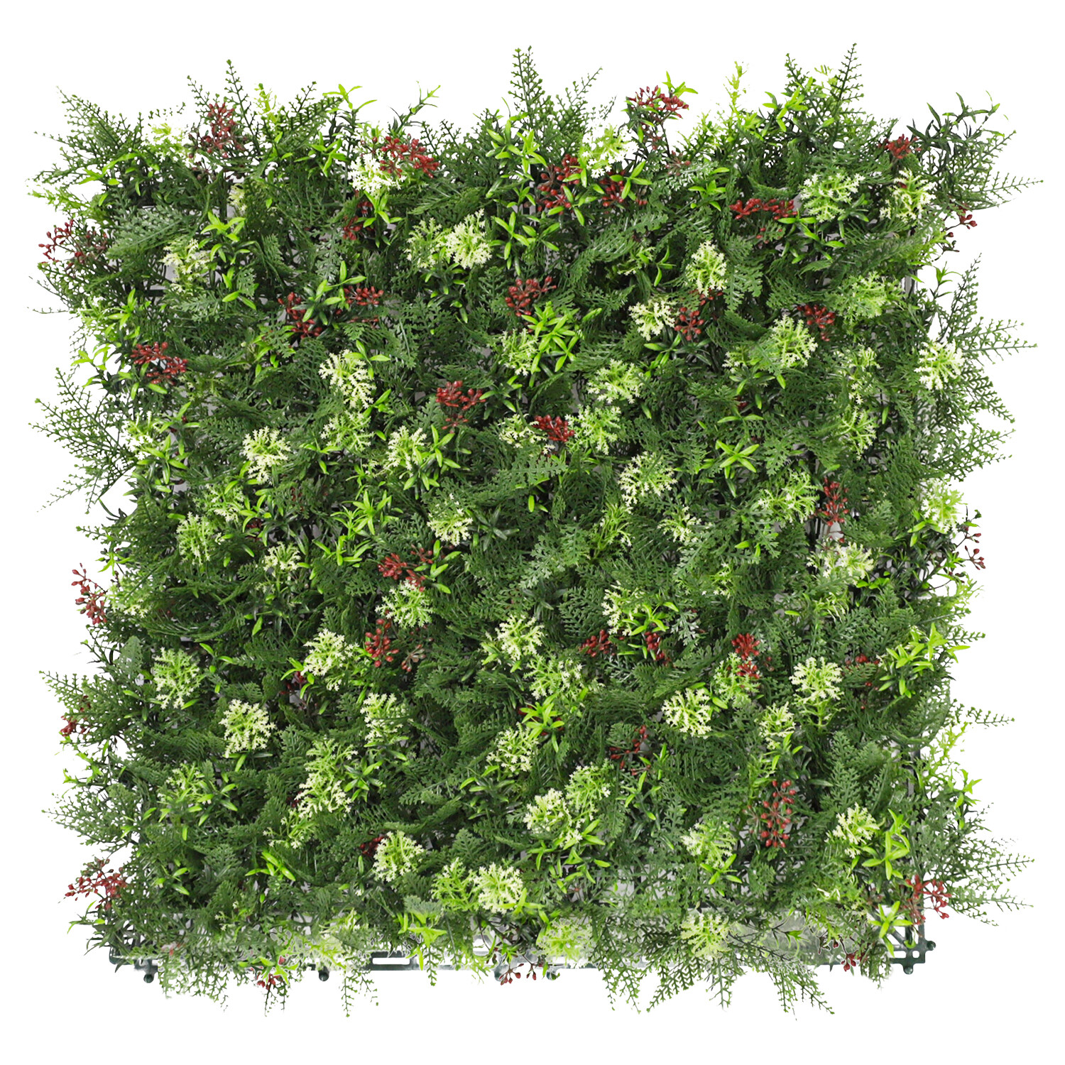 20″ Artificial Grass Mats 3D Mixed Plant Wall Hedge Decor For Home Festival #16