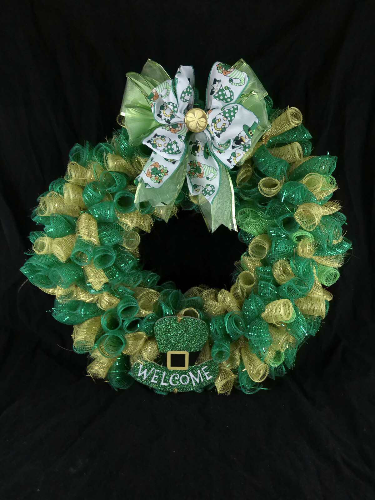 Curly Deco Mesh St. Patrick’s Day Wreath