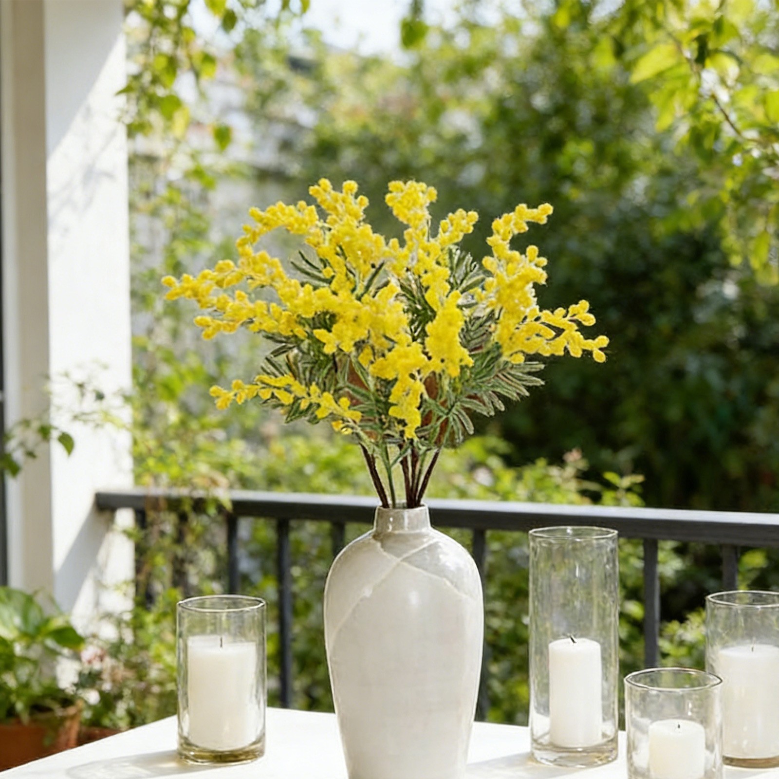 Acacia Silk Flowers Weddings Parties Flexible Stems Soft Touch Texture