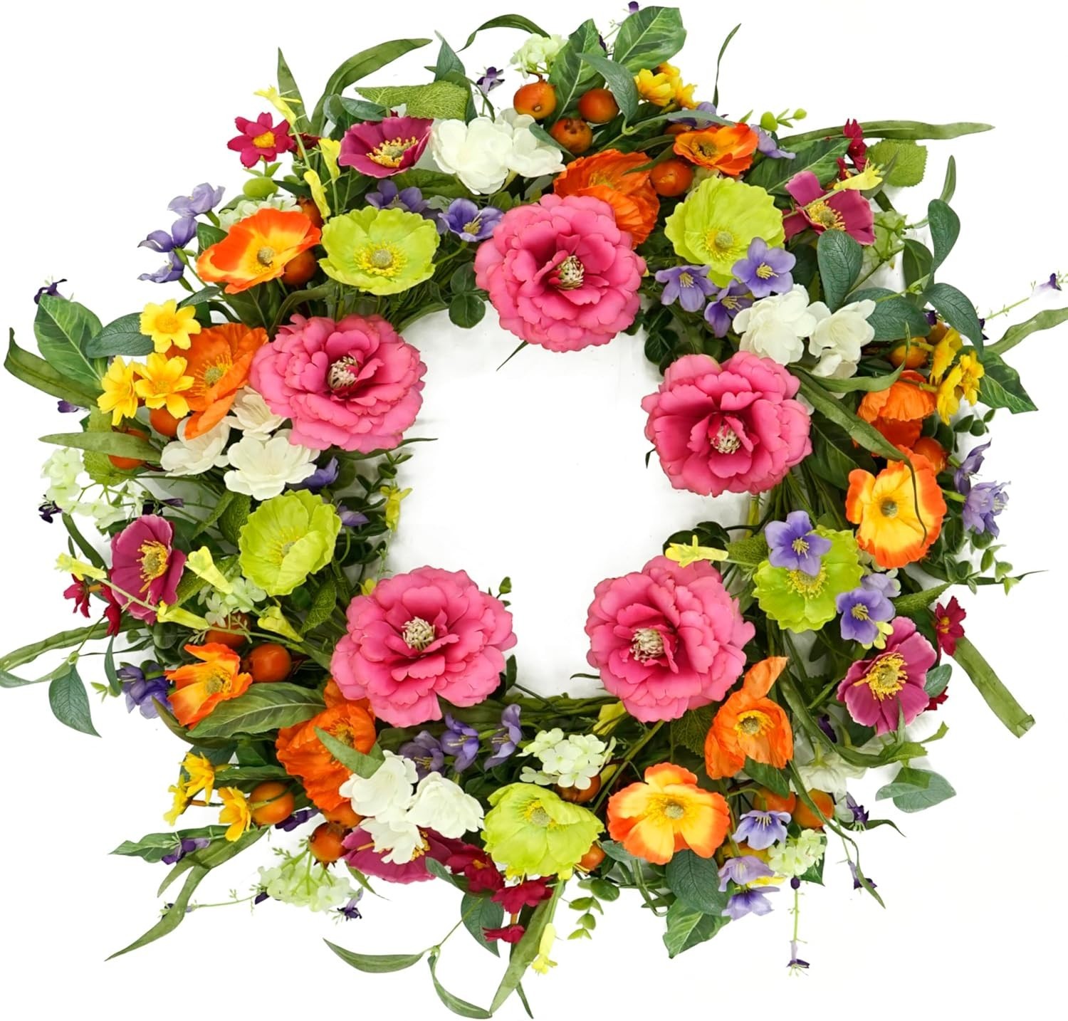 Handcrafted 22” Colorful Wreath – Perfect for Festivals and Special Occasions