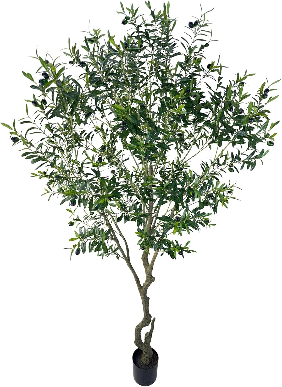 8ft Artificial Olive Tree Potted Plant | Application: Large faux olive tree