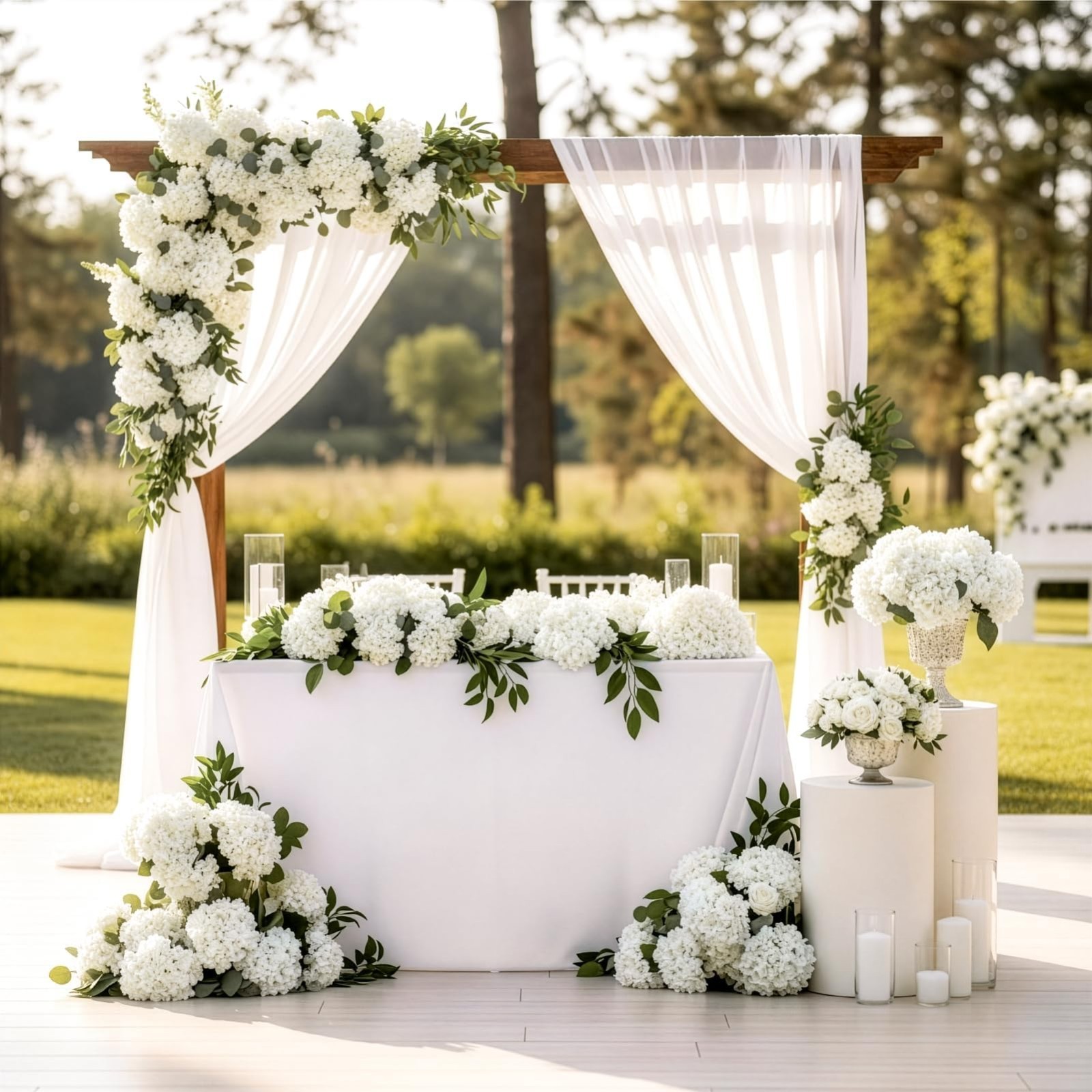64 PCS Silk Hydrangea Flowers with Stems – Perfect for Wedding, Home, Garden, Pa