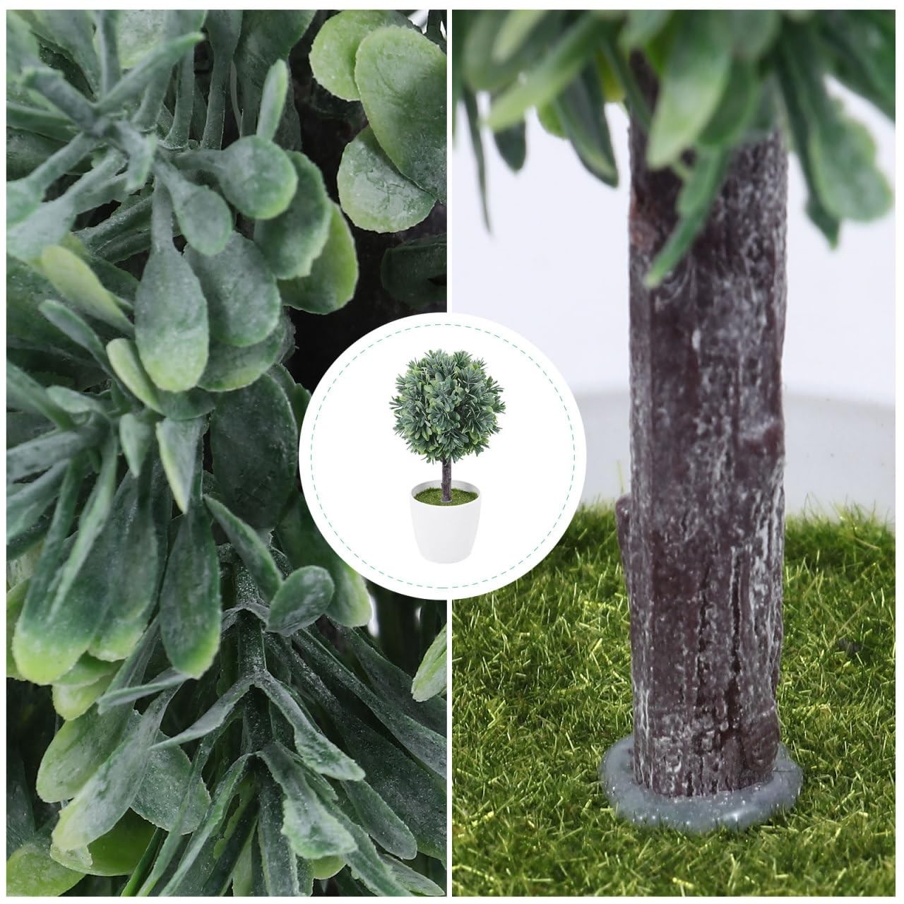 Simulated Bonsai with Pot 3.93X3.93X7.48 Inch Faux Sphere Shaped Artificial P…