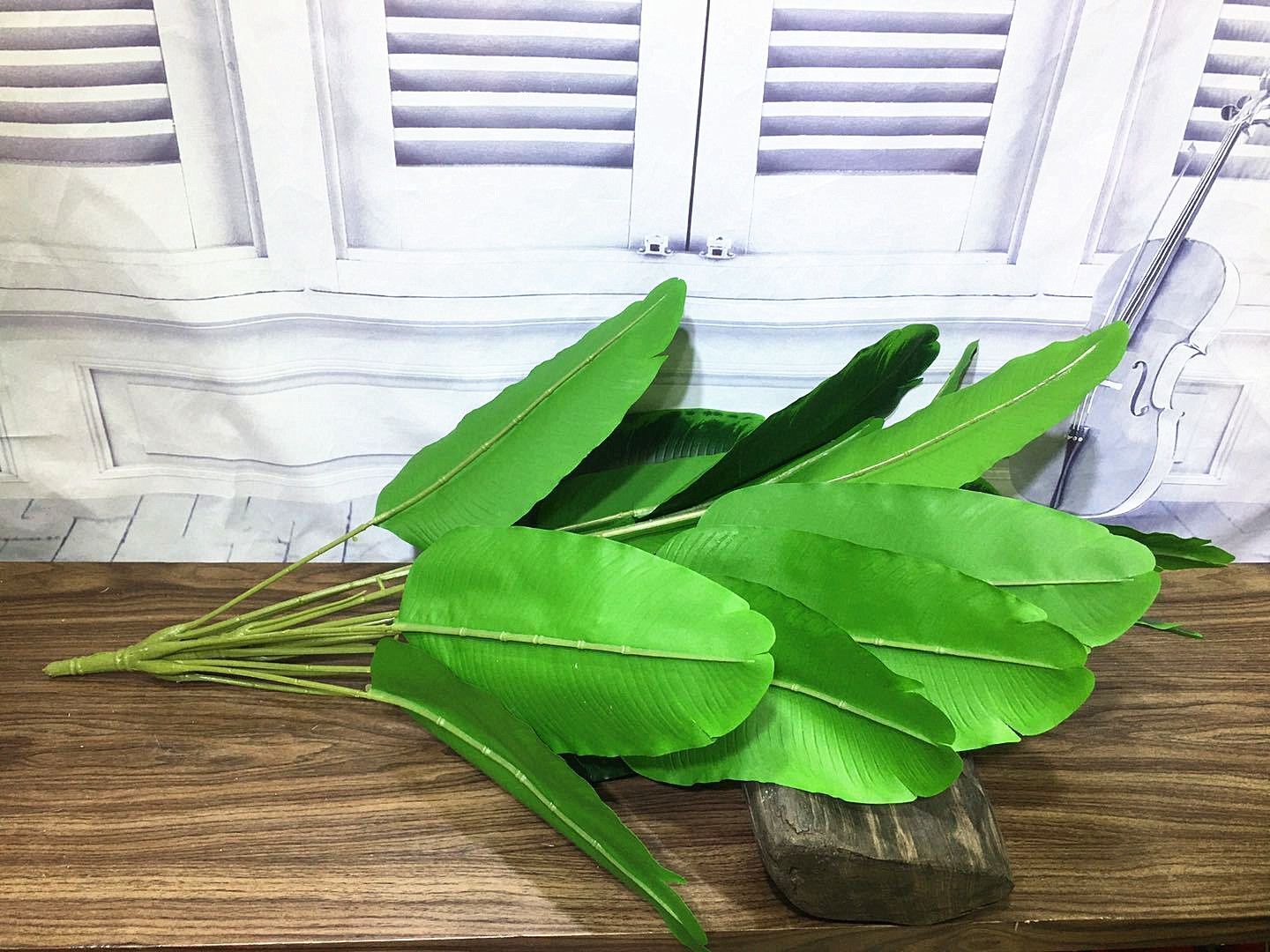 70-85cm Artificial Banana Tree Leaf Plastic Palm Leaves Garden Hotel Home Decor