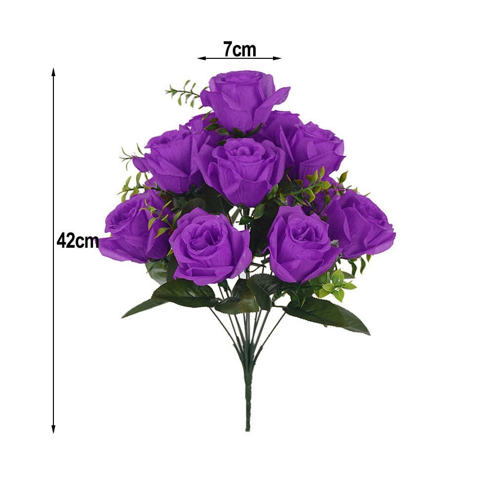 Colorful Silk Rose Flowers Bouquet for DIY Crafts and Event Decorations