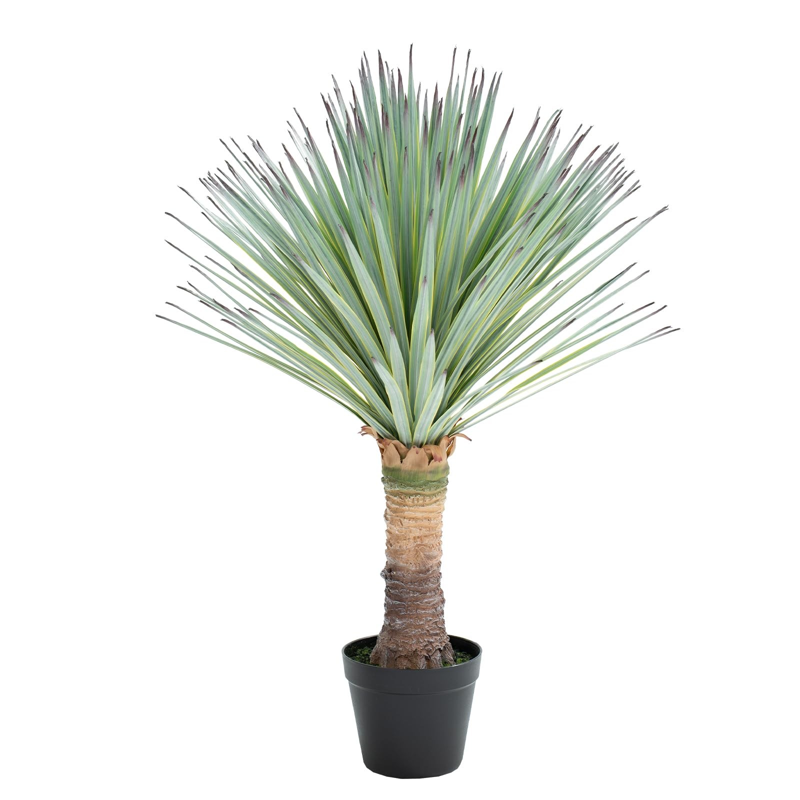 2.5ft Artificial Agave Plant with 200 Leaves,30inch Faux Floor Plant Large Fa…