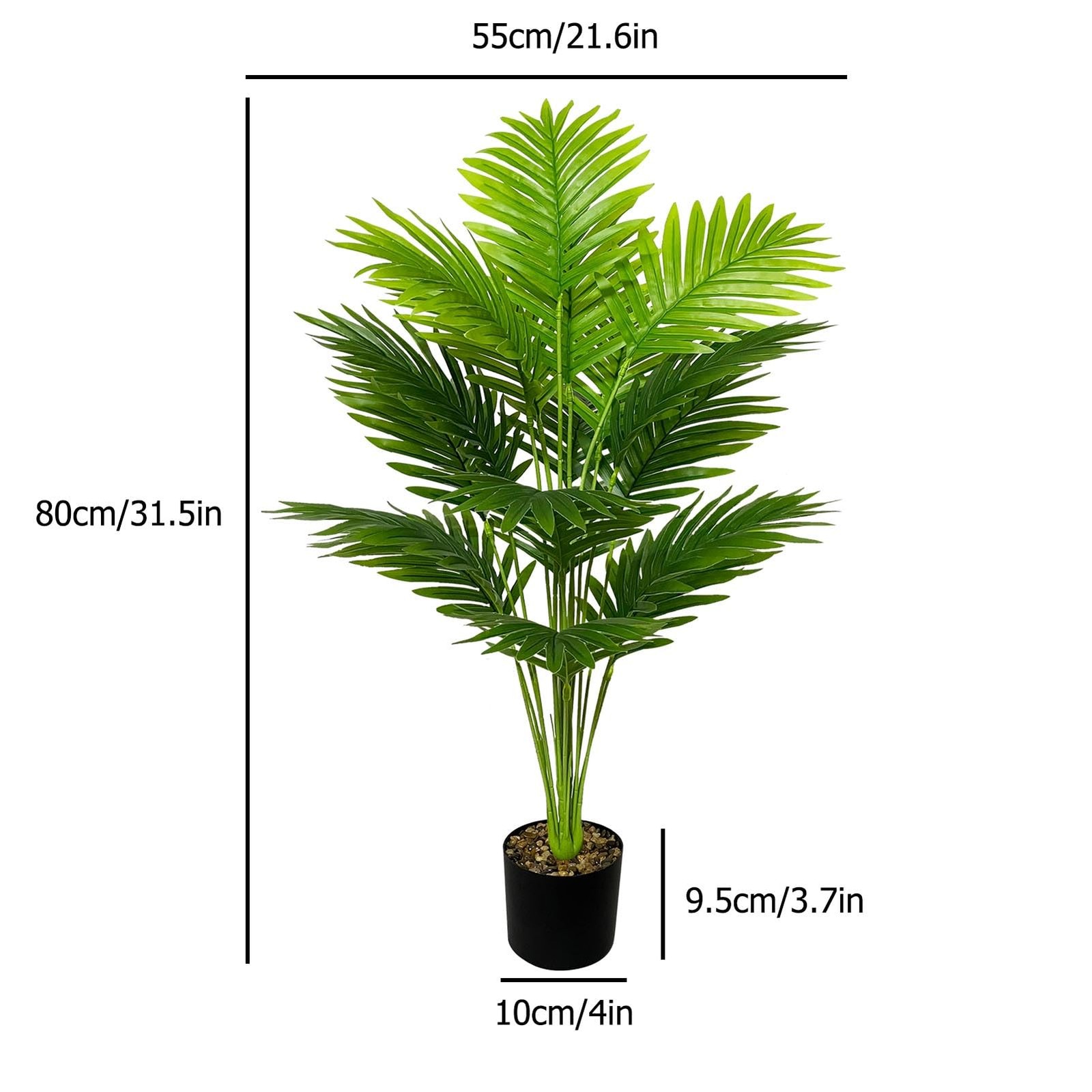 Artificial Plants in Pots Large Fake Tree Floor Faux Tropical Green