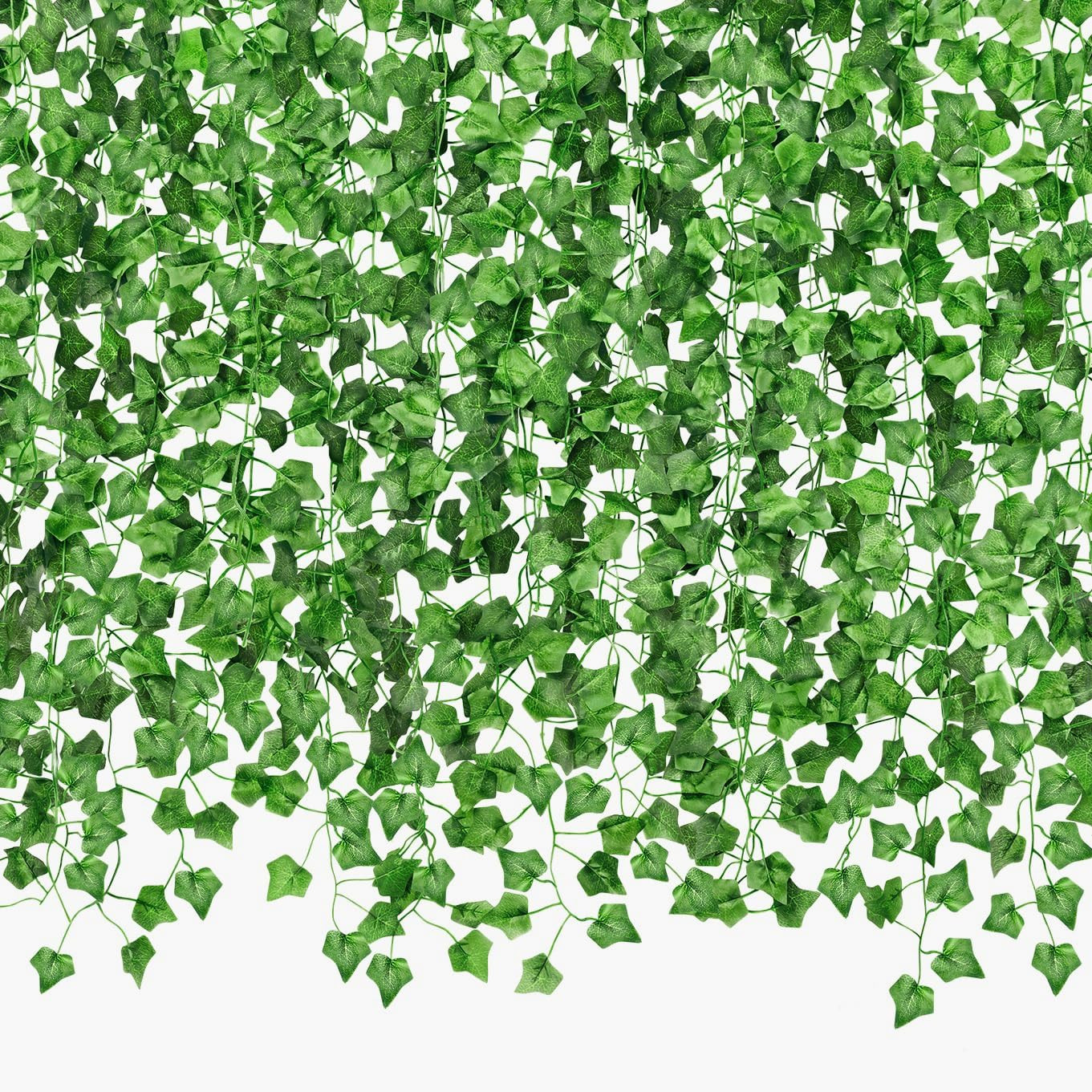 96 Pack 672Ft Artificial Ivy Garland, Fake Vines UV Resistant Greenery Leaves Fa