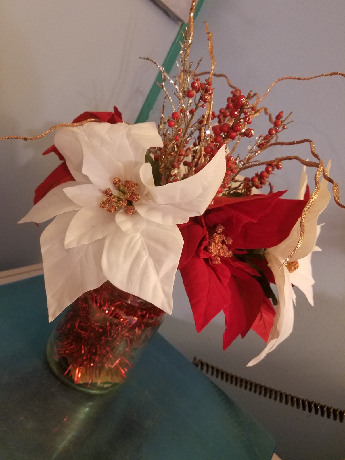 Handmade Table Decor I made this with a recycled glass jar and assorted…