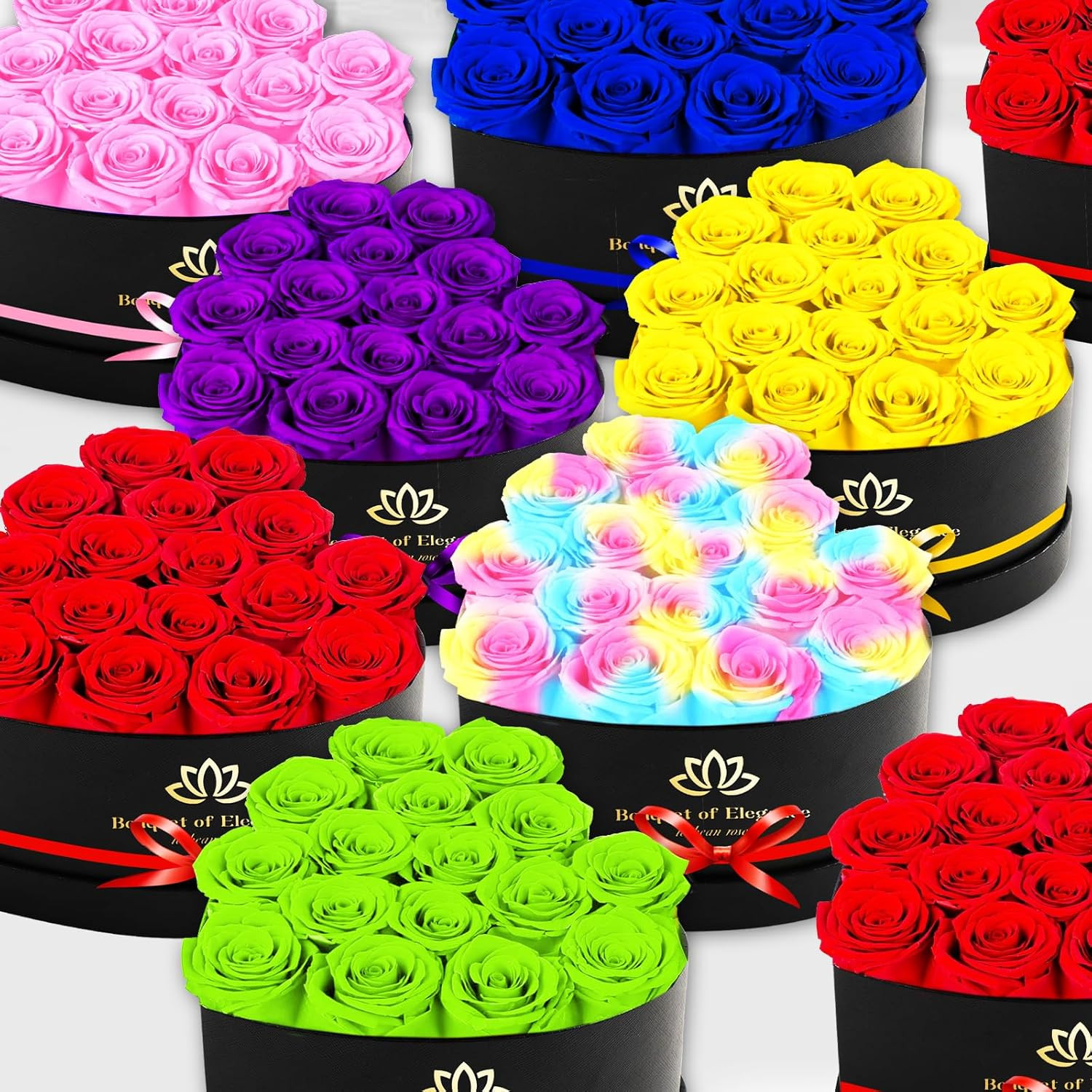 16 Forever Preserved Roses in a Box,Real Preserved Flowers,Mothers Day Flowers,P