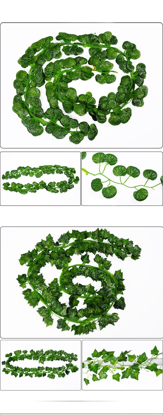 200cm Artificial Green Leaf Ivy Vine Hanging Decor For Indoor Home Ornament NEW