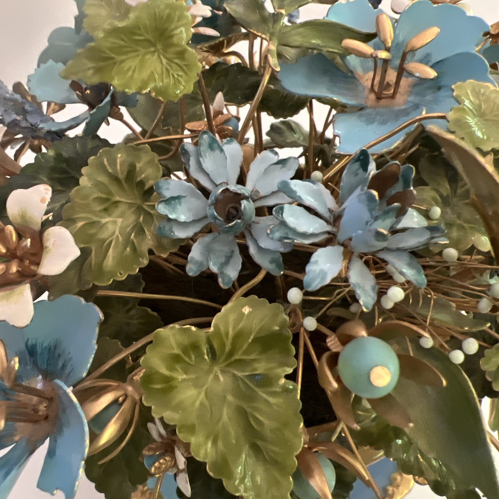 Jane Hutcheson for Gorham Blue Fleurs des Siecles 2 Handle Cache Pot EUC