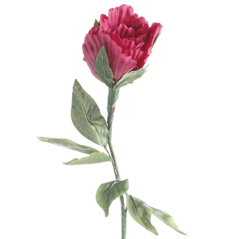 Set of 4 Poppin Pink Polyester Artificial Peony 28″ Floral Stems