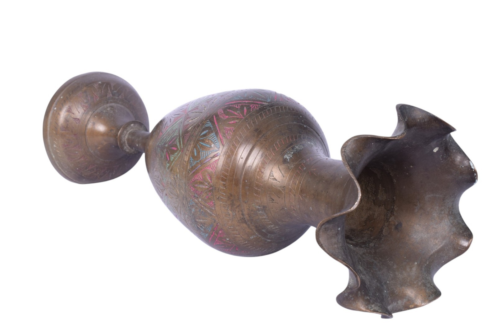 Pair of vintage brass highly decorative beautiful big size flower pots. G7-654